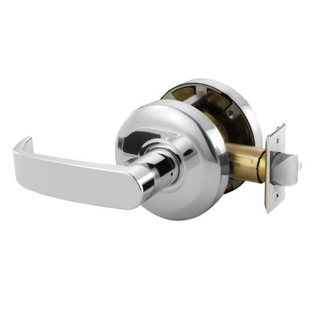 SARGENT Grade 2 Exit/Communicating Cylindrical Lock, L Lever, Non-Keyed, Bright Chrome Finish, Non-handed 28-65G15-3 KL 26